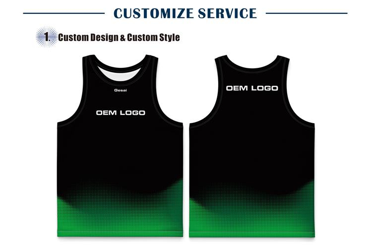 Custom Design 100% Polyester Sublimated Training Vest Singlet Sports