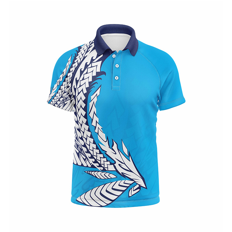 Blue Polo Jersey Band Pattern