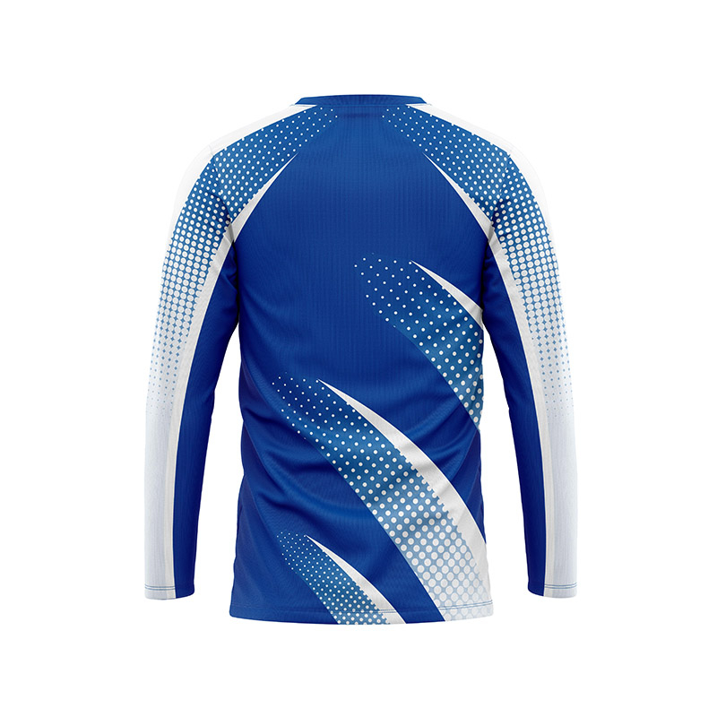 Blue Long-sleeved Sports T-shirt