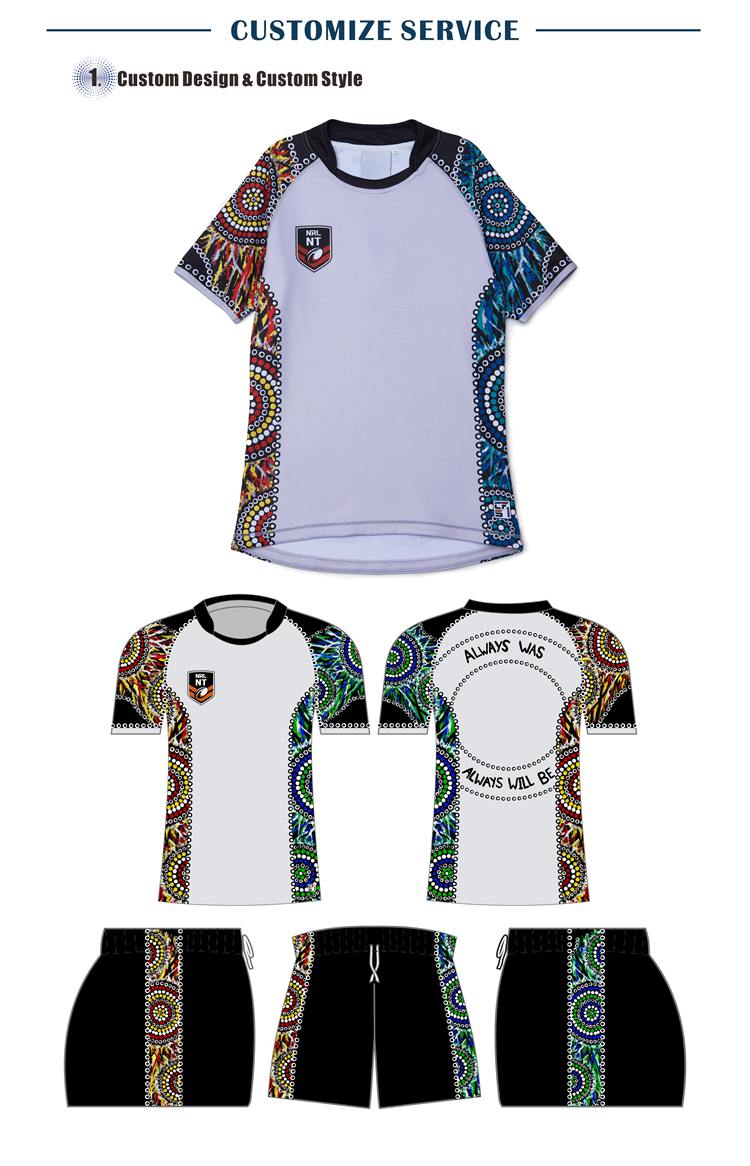 Custom New Design Quick Dry Sublimation Printing Rugby Shirts Rugby Uniform