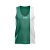 White And Green Sleeveless Sweatshirt