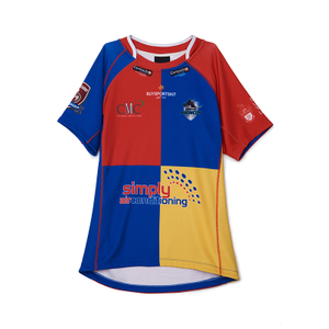 Red, Yellow And Blue Short-sleeved Rugby Jersey