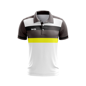 Men's Black And White Polo Short-sleeved Shirt