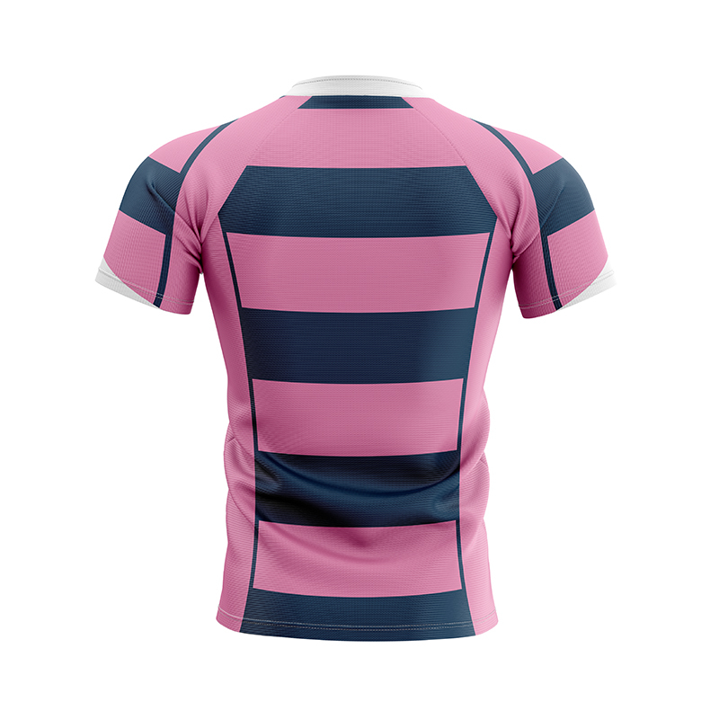 Pink Striped Rugby Training Jersey