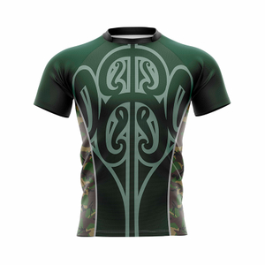 Green Patterned Rugby Training Jersey