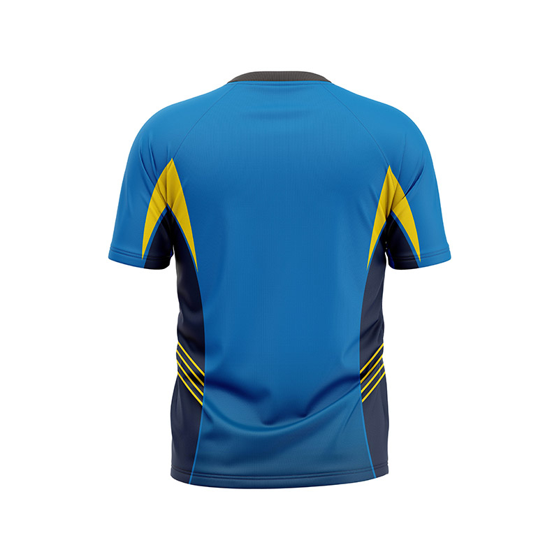 Men's Blue Breathable Sports Short Sleeve