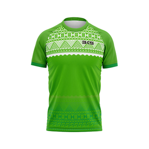 Green Men's Sports Short-sleeve Band Print