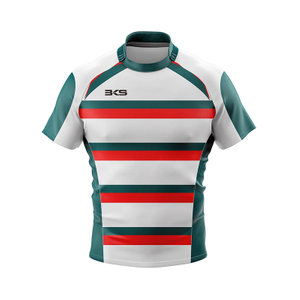 Striped Rugby Team Sports Jersey