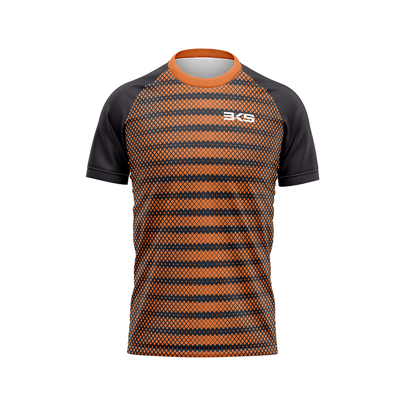 Men's Striped Sports Short Sleeve