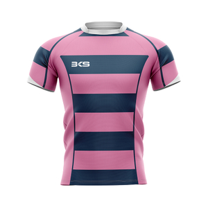 Pink Striped Rugby Training Jersey