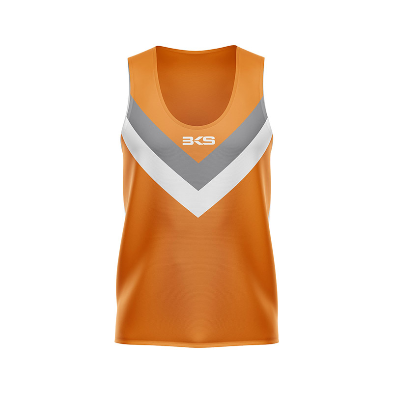 Orange Sleeveless Sweatshirt