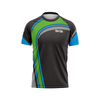 Black And Green Border Retro Sports Short Sleeve