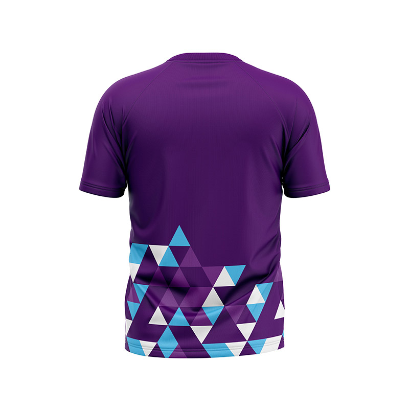 Purple Casual Breathable Sports Short Sleeve