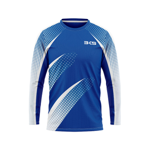 Blue Long-sleeved Sports T-shirt